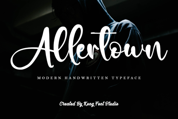 Allertown Font: A Modern Handwritten Script for Creative Designs