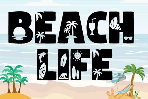 Beach Life: A Fun Tropical Typeface for Summer Designs