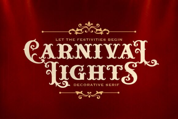Carnival Lights: A Retro Serif for Festive Designs