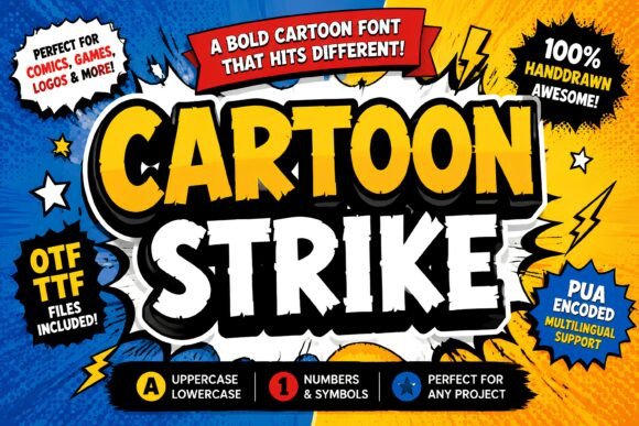Cartoon Strike: A Bold Font for Dynamic Designs