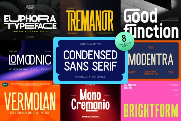 Condensed Sans Serif Bundle: Modern Type Collection