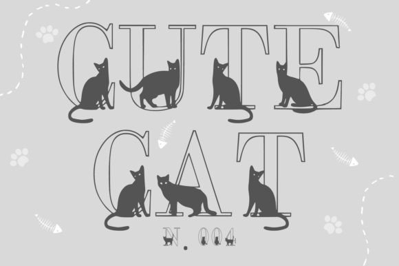 Cute Cat N.004: A Purr-fect Font for Feline-Inspired Designs