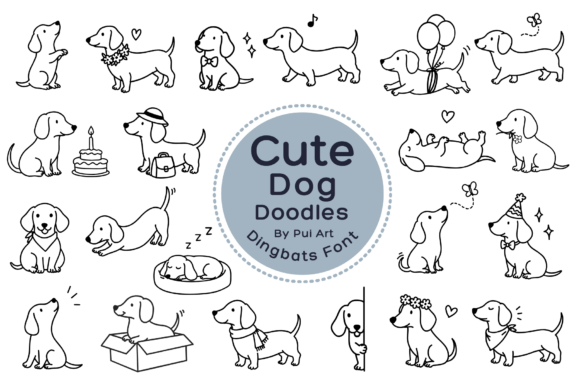 Cute Dog Doodle: Playful Font for Creative Projects