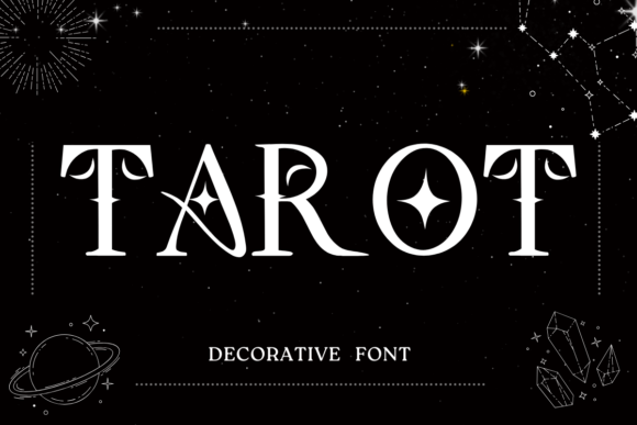 Discover the Magic of Tarot: A Celestial Font for Whimsical Designs