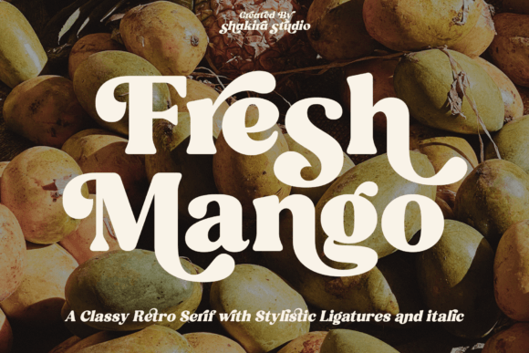Fresh Mango: A Retro Serif Font for Bold, Elegant Design