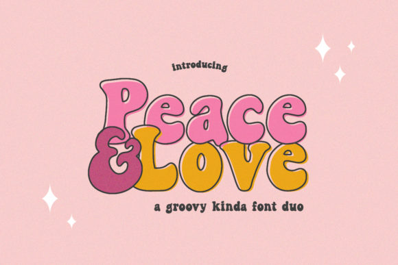 Peace and Love: A Retro Font for Playful Designs