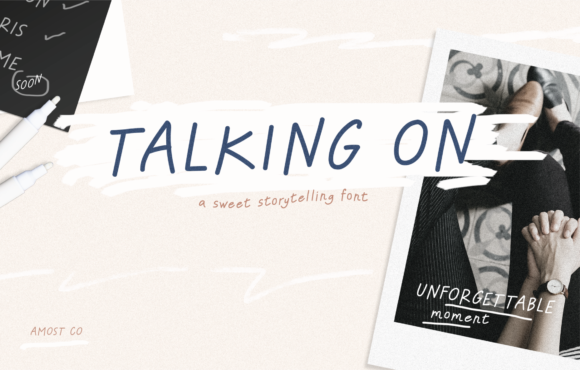 Talking on: A Sweet Handwritten Font for Your Designs
